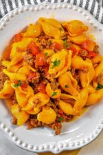 Pasta Shells with Ground Beef - Sweet Pea's Kitchen