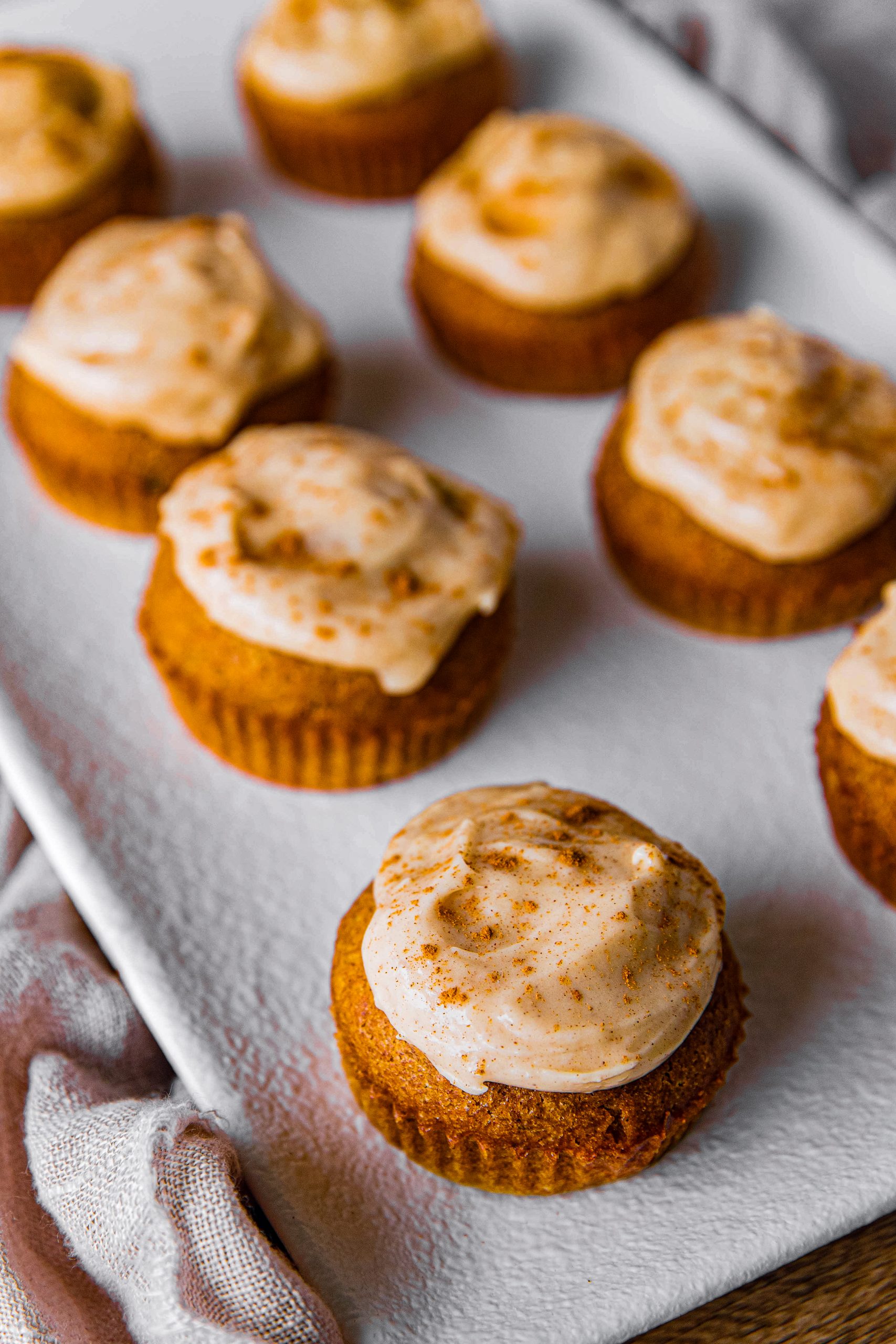Pumpkin Spice Cupcakes with Cinnamon Frosting