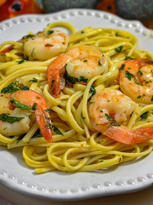 Shrimp Scampi with Spaghetti - Sweet Pea's Kitchen