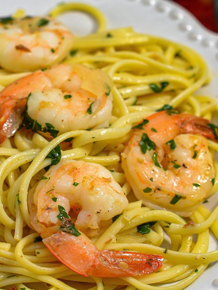 Shrimp Scampi with Spaghetti - Sweet Pea's Kitchen