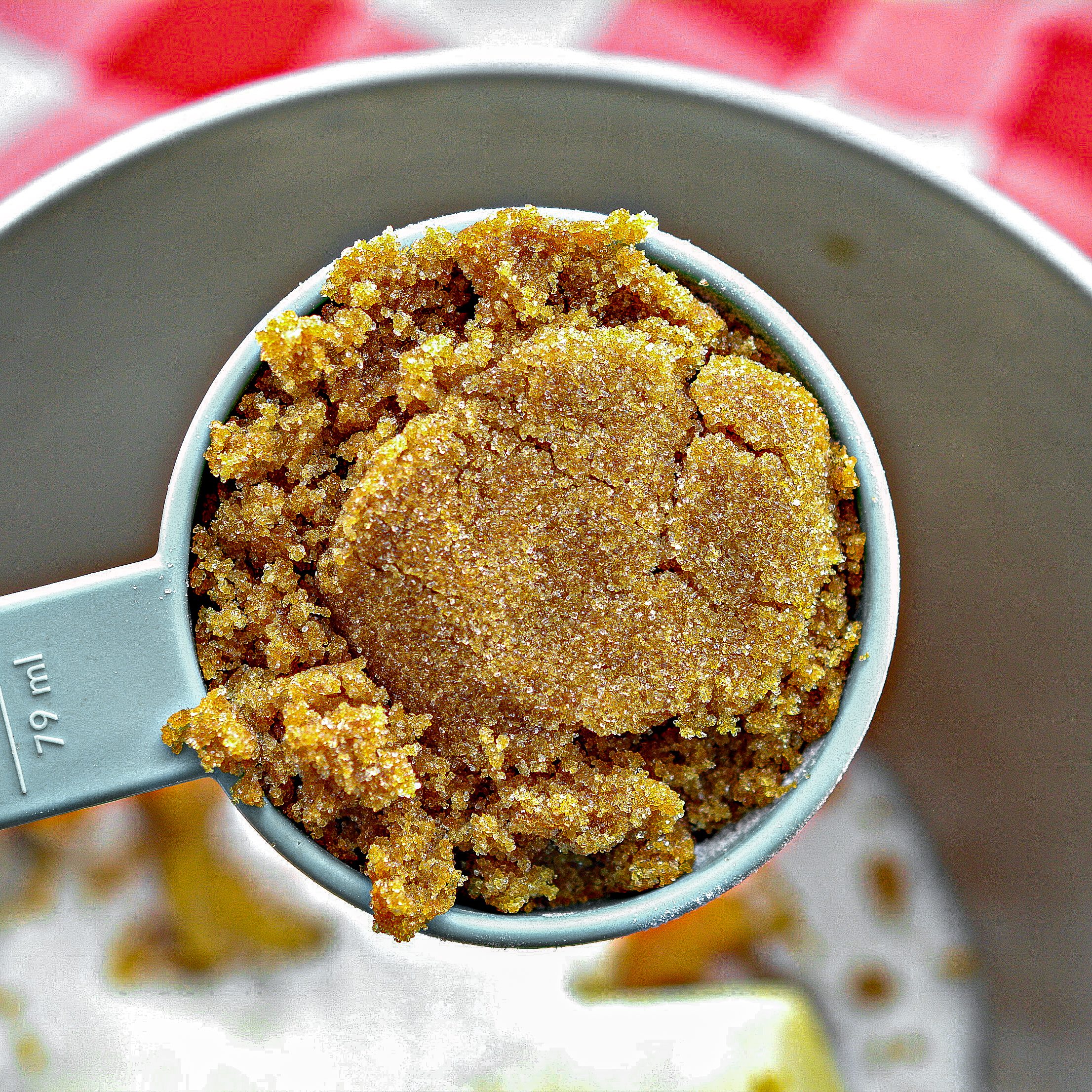 Add the sweet potato, butter, granulated sugar, brown sugar, and vanilla to a mixing bowl and beat on high until smooth.