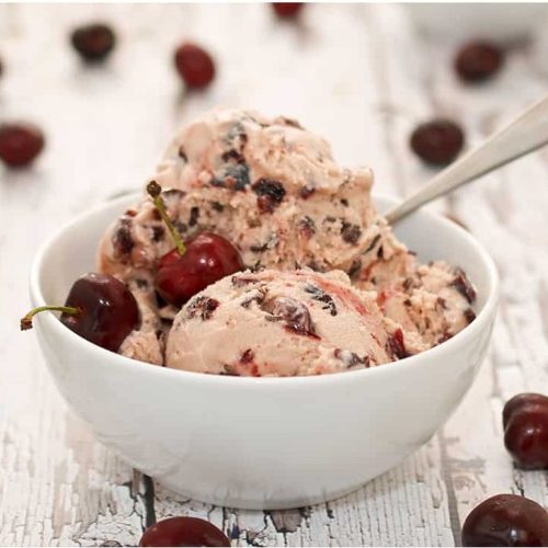 Black Cherry Chocolate Ice Cream - Sweet Pea's Kitchen