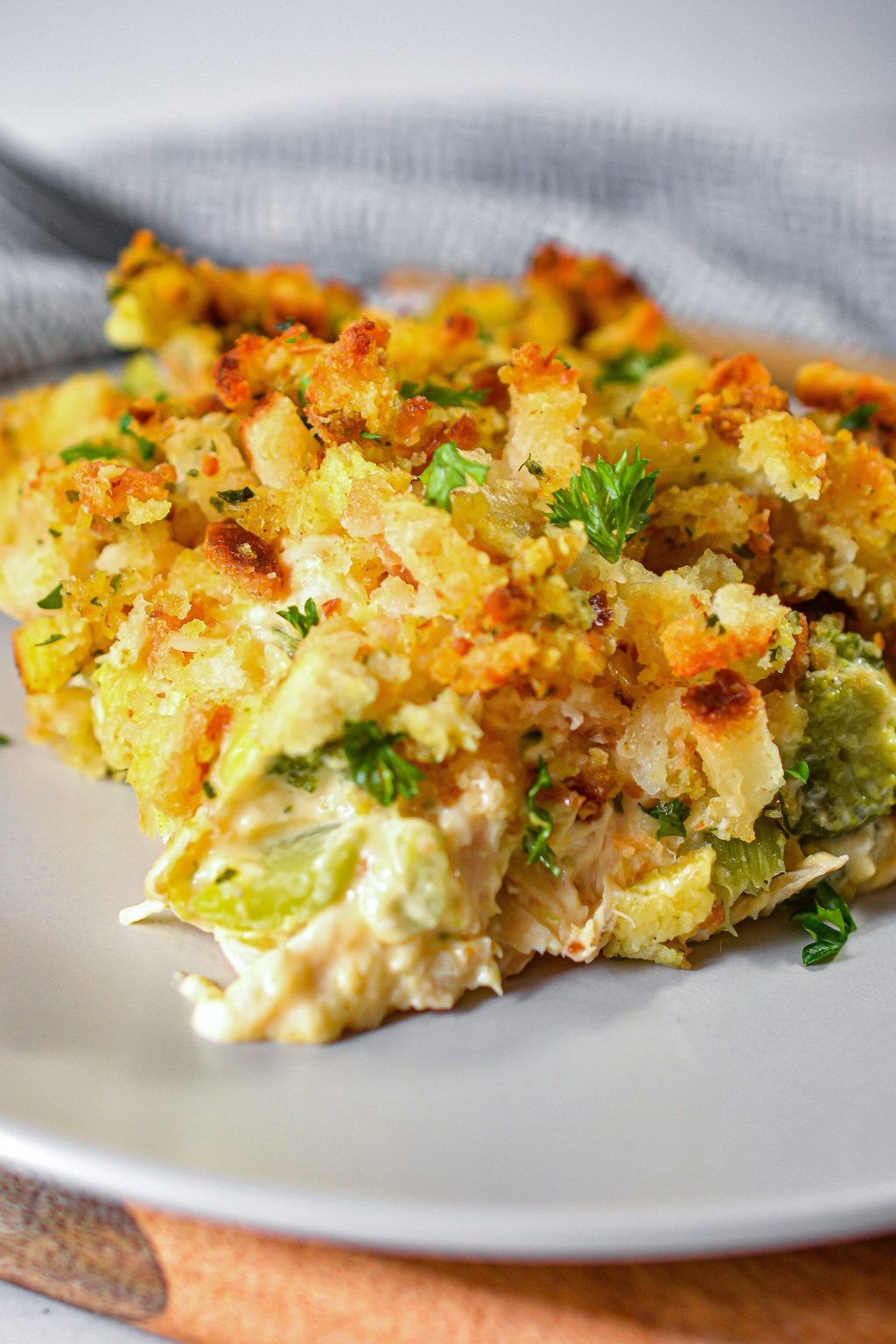 Cheesy Chicken Broccoli Stuffing Bake - Sweet Pea's Kitchen