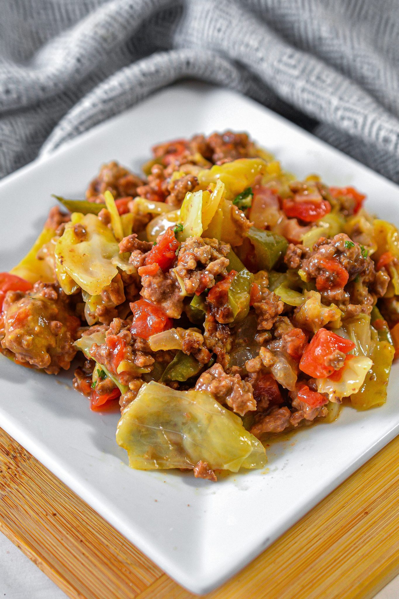 Cheesy Ground Beef and Cabbage Skillet - Sweet Pea's Kitchen