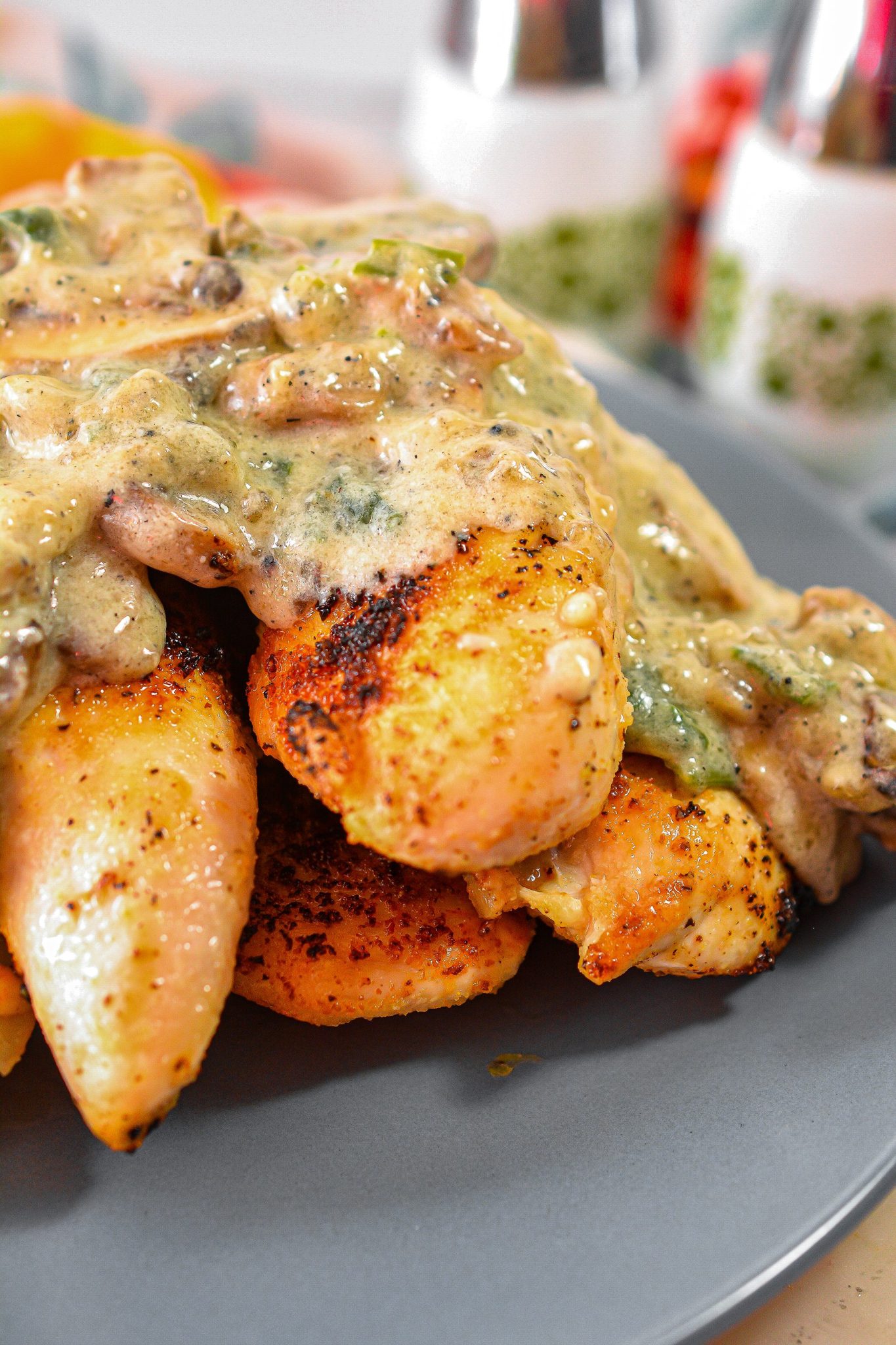 Chicken Breasts with Mushroom Cream Sauce - Sweet Pea's Kitchen