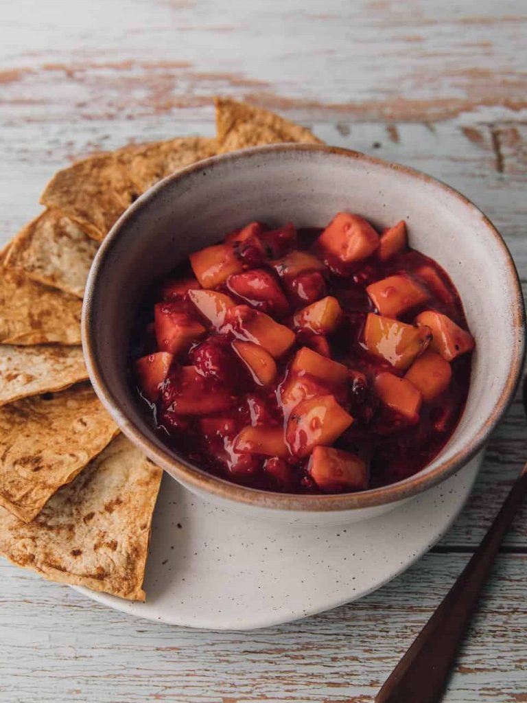 Fruit Salsa with Baked Cinnamon Chips Sweet Pea's Kitchen