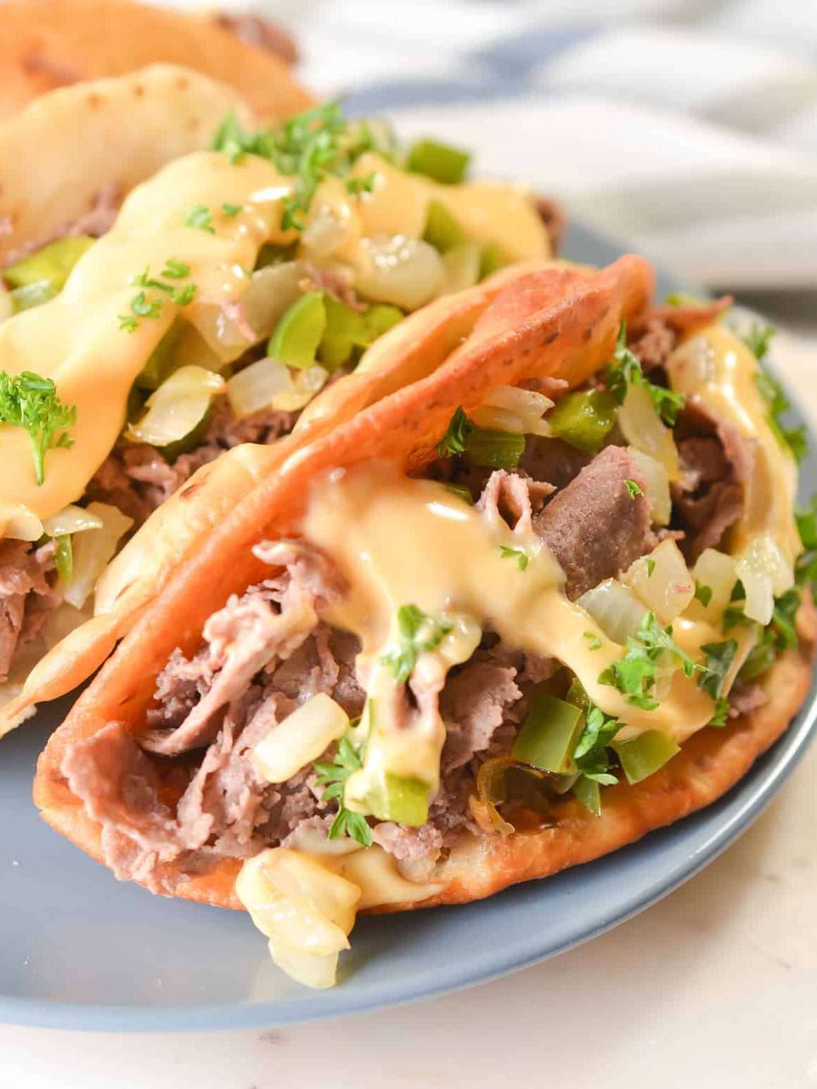 Philly Cheesesteak Tacos