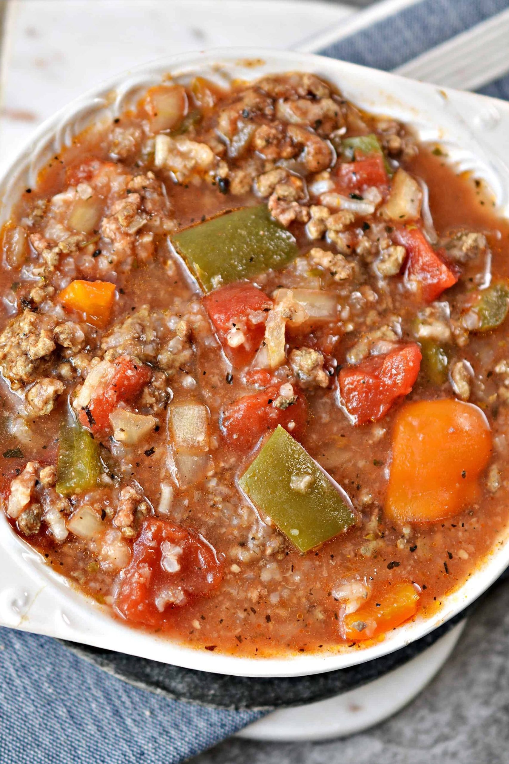 Stuffed Pepper Soup in the Slow Cooker