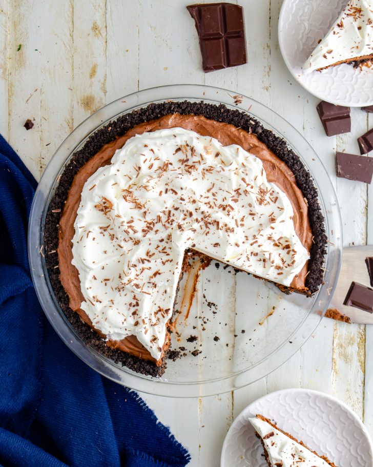 Chocolate Mousse Pie, Mousse pie, Chocolate silk pie, No bake mousse pie, Homemade mousse chocolate pie