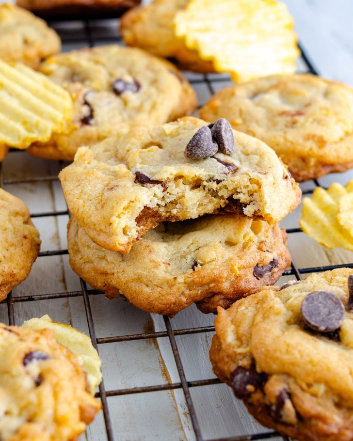 Potato Chip Cookies, Cookies with potato chips, Ruffle potato chip cookies, Chip cookies, Sweet and salty cookies